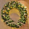 Small Custom Commercial Christmas Wreath with logo