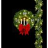 36" Candle Pole Mount Wreath