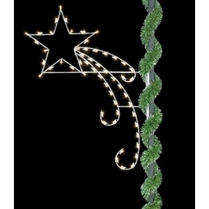 Shooting Star Silhouette Pole Mount Decoration