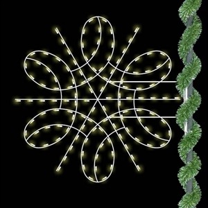 Deluxe Spiral Snowflake Pole Mount Decoration