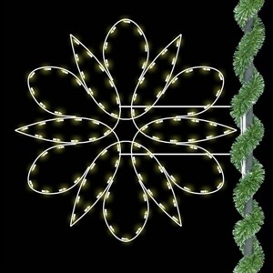 Fantasy Spiral Snowflake Pole Mount Decoration