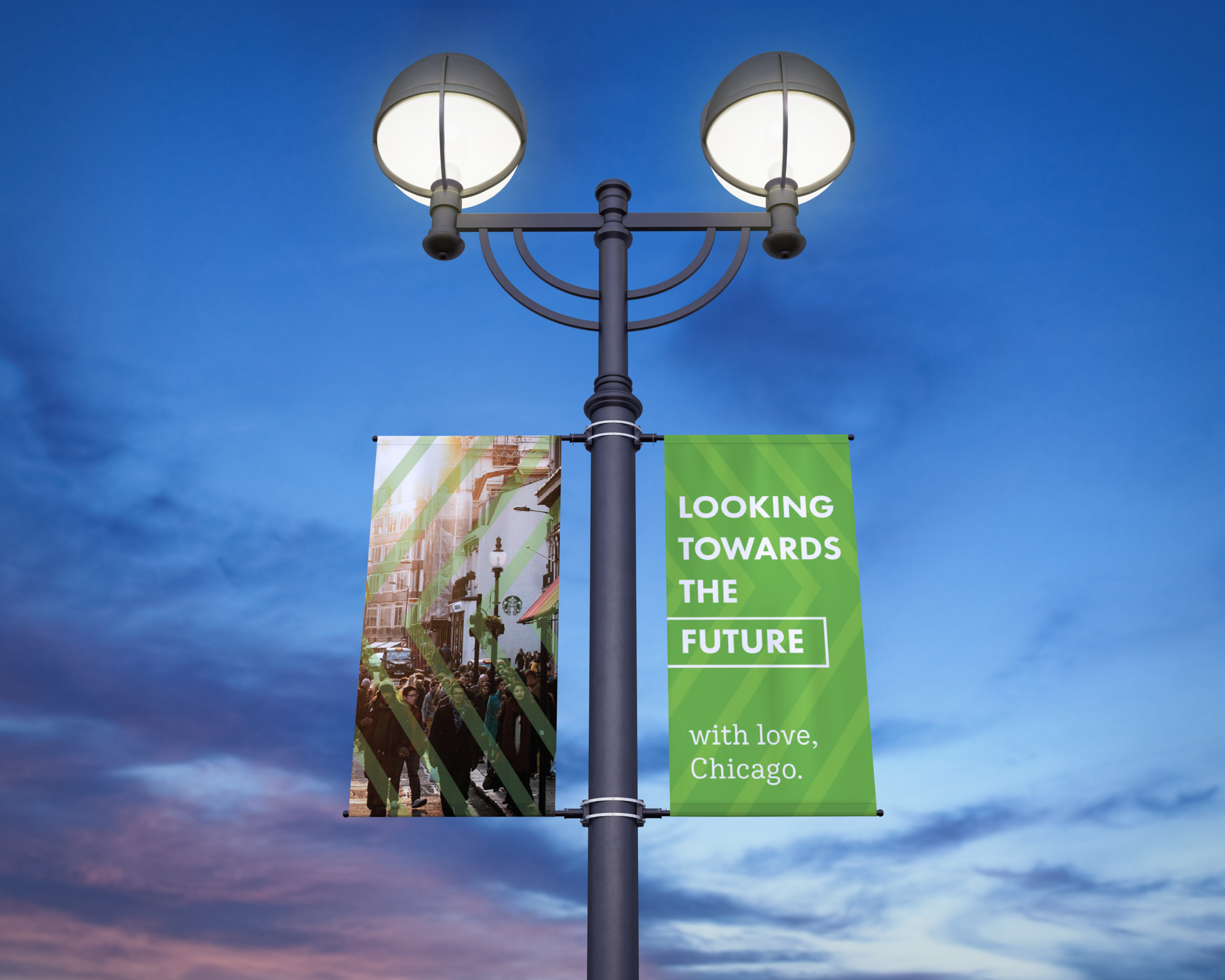 banners for downtown revitalization